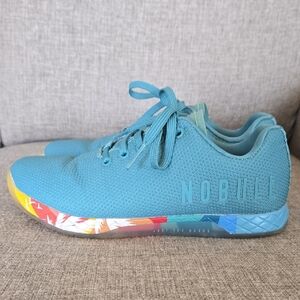 NOBULL Teal Athletic Sneakers with Multicolor Midsole Accent Lagoon Sunrise